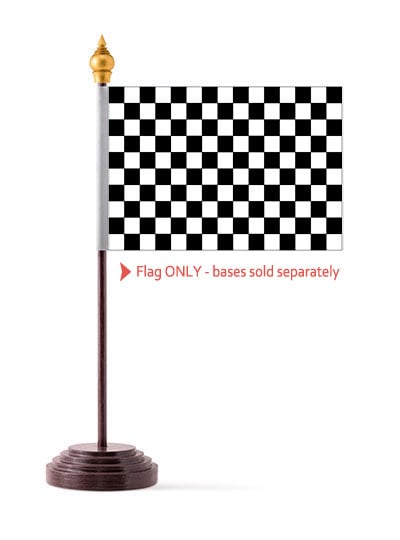 Chequered Black And White Table Flag