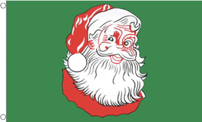 Santa face flag