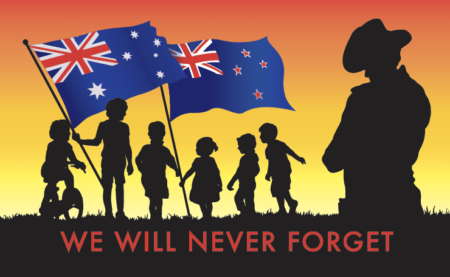 Australia NZ - We Will Never Forget Flag 150 x 90cm