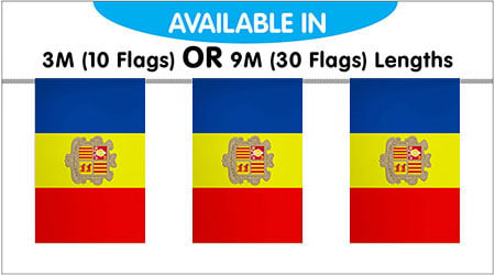 Andorra Bunting String Flags 3M - 10 Flags