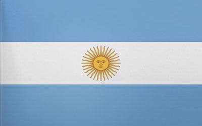 Argentina Flag Sticker 13 x 9cm