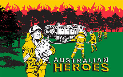 Australian Hero Bushfire Flag