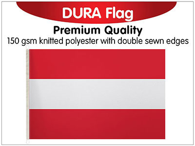 Austria Knitted Poly Dura Flag 150 x 90cm