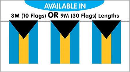 Bahamas Bunting String Flags - 9M 30 Flags