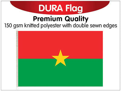 Burkina Faso Knitted Dura Flag 150 x 90cm