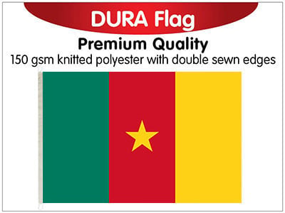 Cameroon Knitted Poly Dura Flag 150 x 90cm