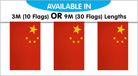 China String Flags 3M - 10 Flags