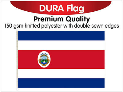 Costa Rica Knitted Poly Dura Flag 150 x 90cm