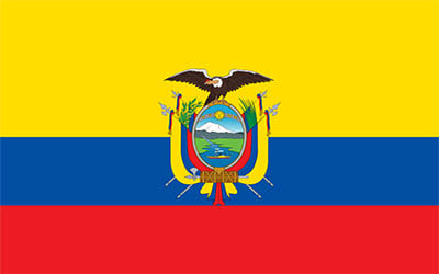 Ecuador Decal Flag Sticker 13 x 9cm