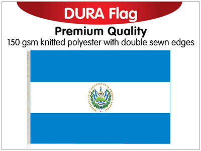 El Salvador Knitted Dura Flag 150 x 90cm