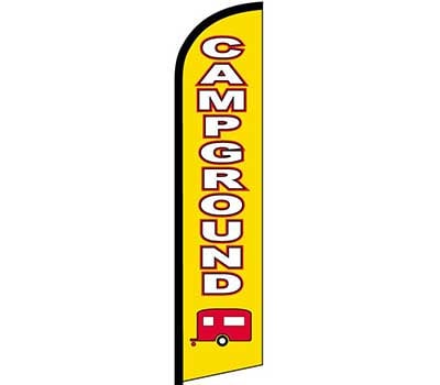 Campground Advertising Feather Flag
