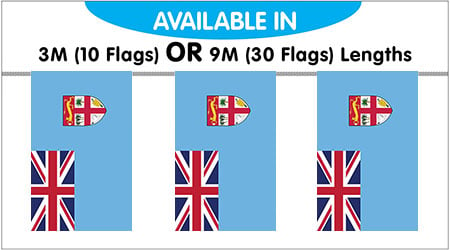 Fiji String Flags 3M - 10 Flags
