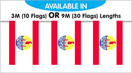 French Polynesia Bunting Flags - 9M 30 Flags