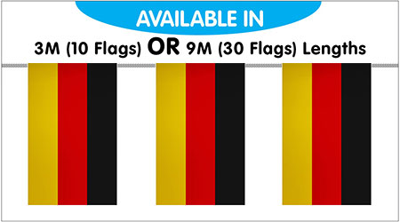 Germany Bunting String Flags 3M - 10 Flags