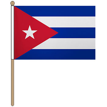 Cuba Hand Waver Flag