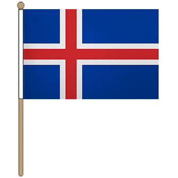 Iceland Small Hand Waver Flag