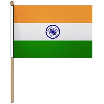 India Small Hand Waver Flag