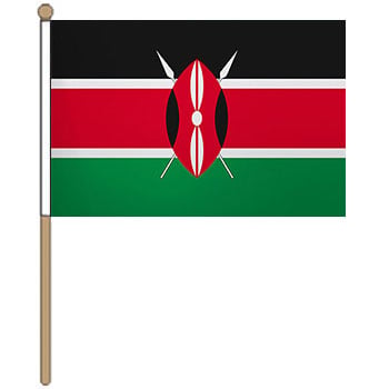 Kenya Hand Waver Flag