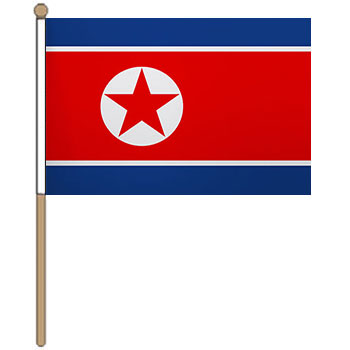 Korea North Hand Waver Flag
