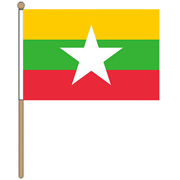 Myanmar Hand Waver Flag