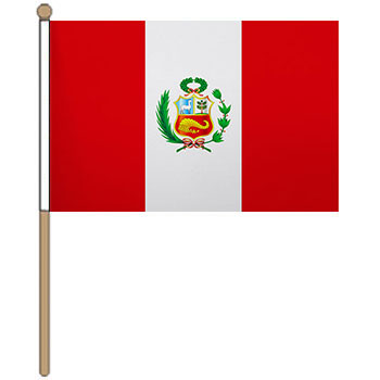 Peru Hand Waver Flag
