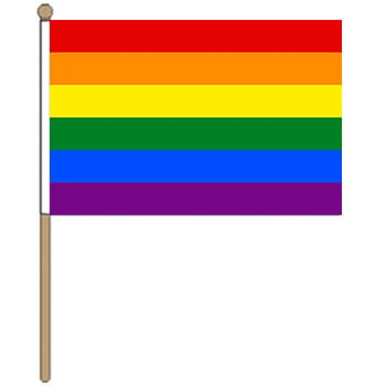 Rainbow Small Hand Waver Flag