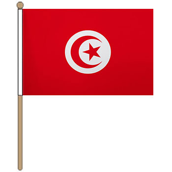 Tunisia Small Hand Waver Flag