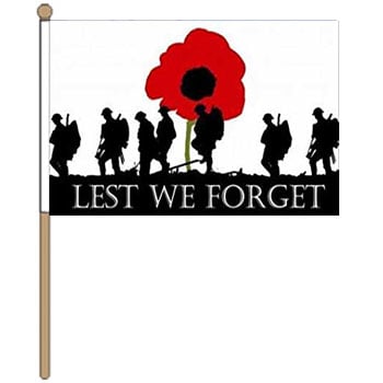 Lest We Forget Army Small Hand Waver Flag