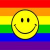 Happy Face Rainbow Flag