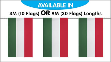 Hungary String Flags 3M - 10 Flags