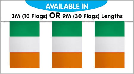 Ireland Bunting String Flags 3M - 10 Flags