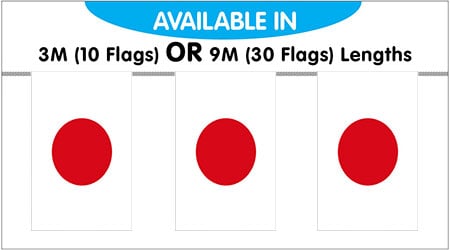 Japan Bunting Flags 3M - 10 Flags