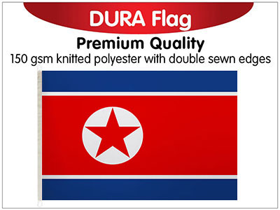 Korea North Knitted Dura Flag 150 x 90cm