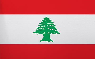 Lebanon Decal Flag Sticker 13 x 9cm