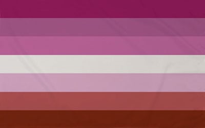 Lesbian Stripes Pride Flag