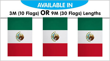 Mexico Bunting Flags - 9M 30 Flags