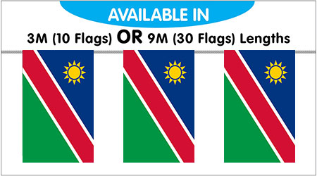 Namibia Bunting String Flags 3M - 10 Flags