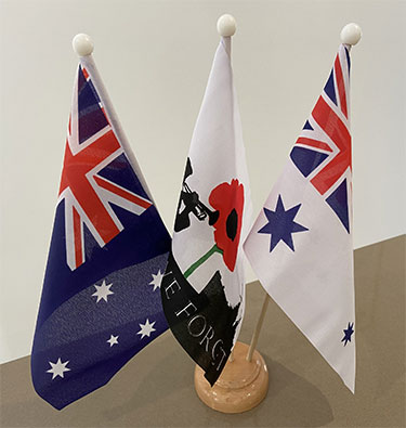 Australia Remembrance Navy Small Hand Waver Flags Set