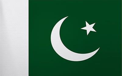 Pakistan Decal Flag Sticker 13 x 9cm