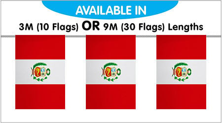 Peru Bunting String Flags - 9M 30 Flags
