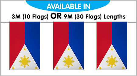 Philippines Bunting String Flags 3M - 10 Flags