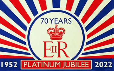 Queen's Platinum Jubilee EIIR 70 Years Flag 150 x 90cm