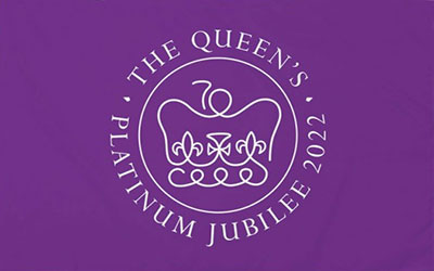 Queen's Platinum Jubilee Purple Flag 150 x 90cm