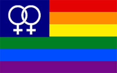 Rainbow Female Symbol Flag - 150 x 90cm