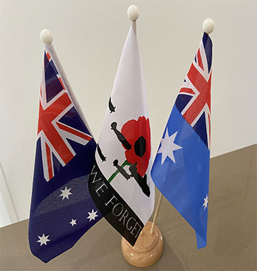 Australia Remembrance Air Force Small Hand Waver Flags Set
