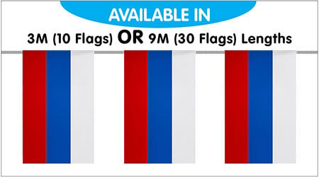 String Bunting Flags Russia