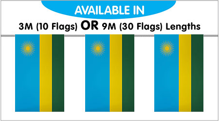 Rwanda Bunting String Flags 3M - 10 Flags