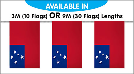 Samoa Bunting String Flags 3M - 10 Flags