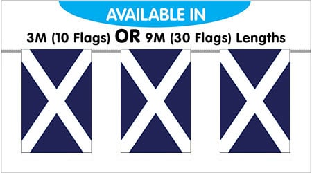 Scotland Navy Blue Bunting Flags - 9M 30 Flags