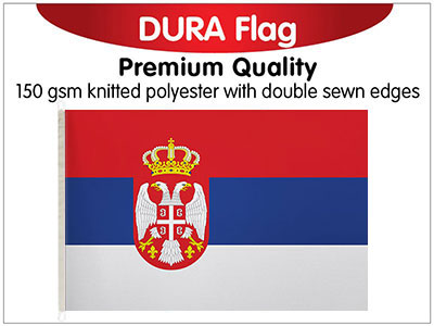 Serbia Knitted Dura Flag 150 x 90cm